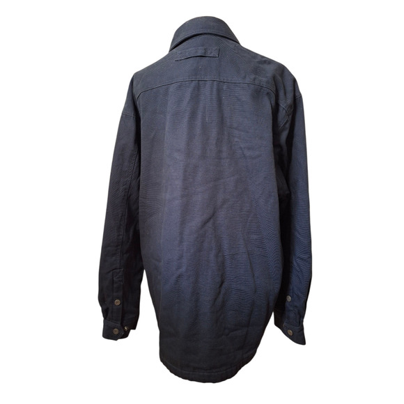 Duluth Navy Blue Fire Hose Snap Front lined Firemans coat XL - Picture 4 of 6